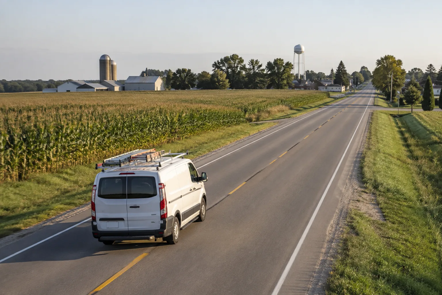 QPH service van on an Indiana state highway